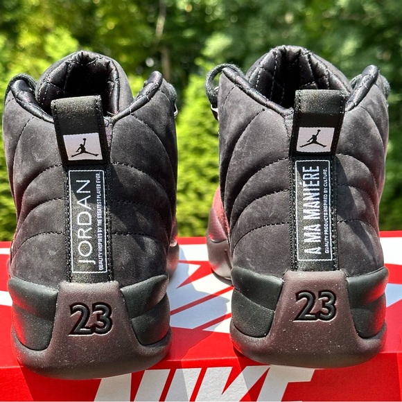 NEW Nike Air Jordan 12 Retro "A Ma Maniere" (Black / Burgundy Crush) - Picture 4 of 12
